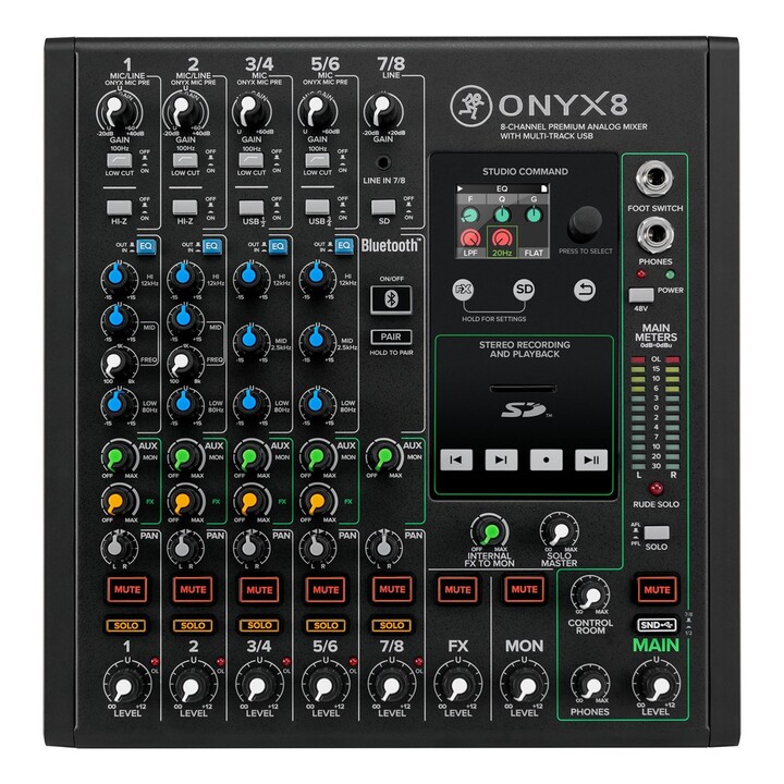 Mackie ONYX 8 8 canaux 20 - 30000 Hz Noir