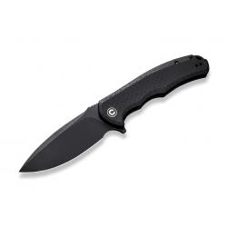 CIVIVI Praxis Knife with 9Cr18MoV Blade and Micarta Handle, All Black, Model C803G