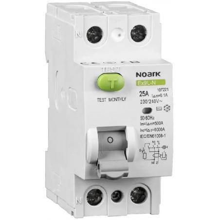 Disyuntores de corriente residual Noark Ex9L-N 2P 40A 30mA