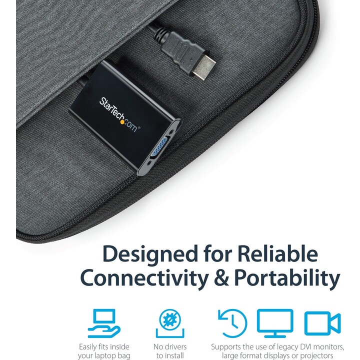StarTech.com HD2VGAA2 adattatore HDMI a VGA con audio, nero