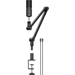 Conjunto de streaming Sennheiser Profile - Microfone USB-C com braço ajustável para podcast e streaming