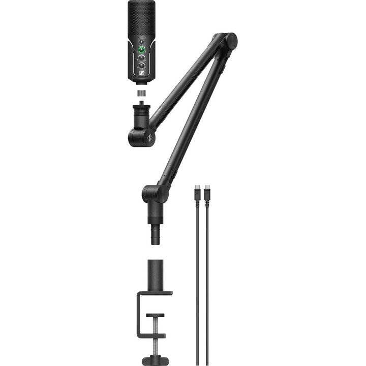Set per streaming Sennheiser Profile - Microfono USB-C con braccio regolabile per podcasting e streaming