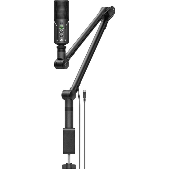 Conjunto de streaming Sennheiser Profile - Microfone USB-C com braço ajustável para podcast e streaming