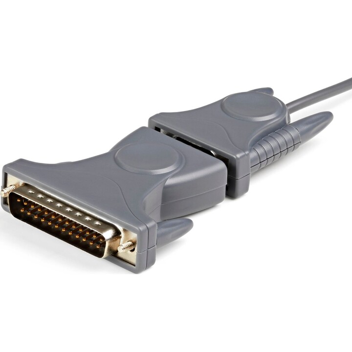 StarTech.com ICUSB232DB25 USB to RS232 serial adapter cable DB9/DB25 gray