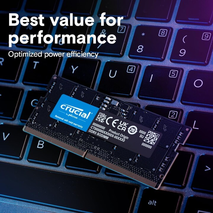 Mémoire vive Crucial CT2K16G56C46S5 32 Go, 2 x 16 Go, 5 600 MHz, CL46 SoDIMM
