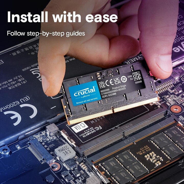 Mémoire vive Crucial CT2K16G56C46S5 32 Go, 2 x 16 Go, 5 600 MHz, CL46 SoDIMM