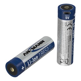 Ansmann 1307-0003 Haushaltsbatterie Wiederaufladbarer Akku 18650 Lithium-Ion (Li-Ion)