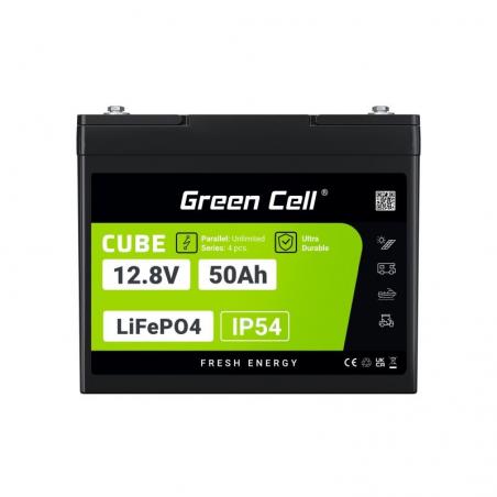 Green Cell LFPGC12V50AH batería para sistema ups Fosfato de hierro-litio (LiFePo4) 12 V 50 Ah