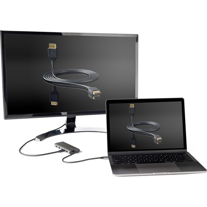 StarTech.com DKT31CMDPHPD USB-C-Multiport-Adapter HDMI oder Mini DisplayPort 4K 60Hz Grau