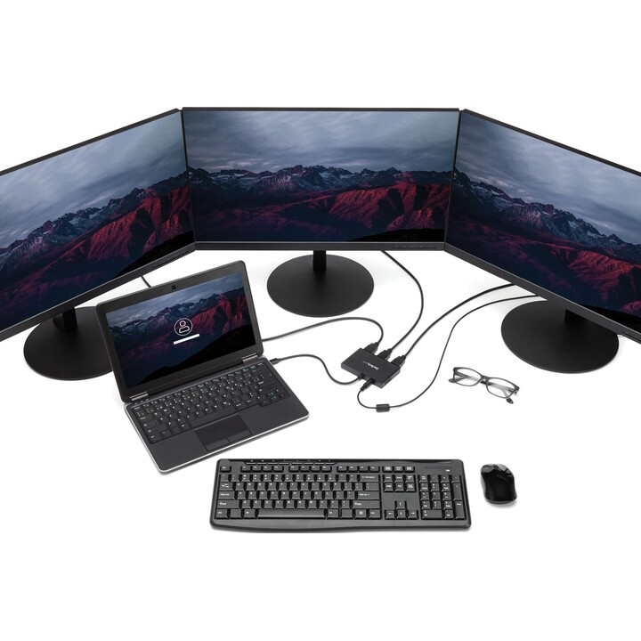 StarTech.com MSTMDP123HD Multi-Monitor-Adapter Mini DisplayPort zu HDMI schwarz