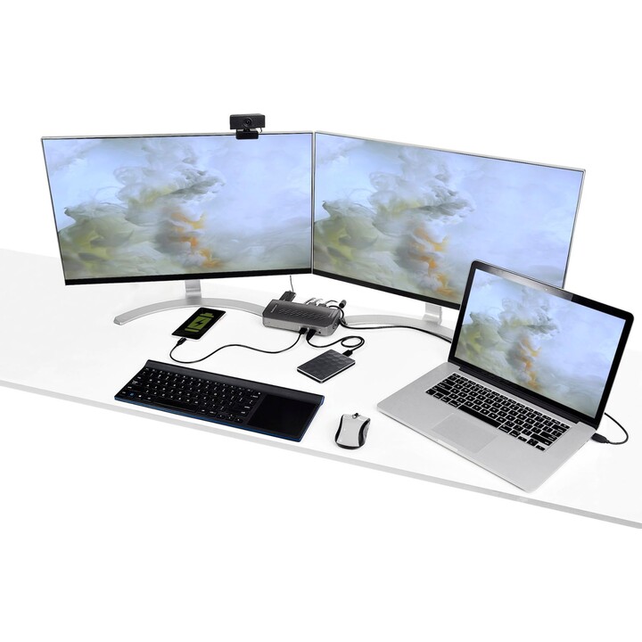 StarTech.com DK30A2DHUUE Dock híbrido universal USB-C/USB-A preto e cinzento