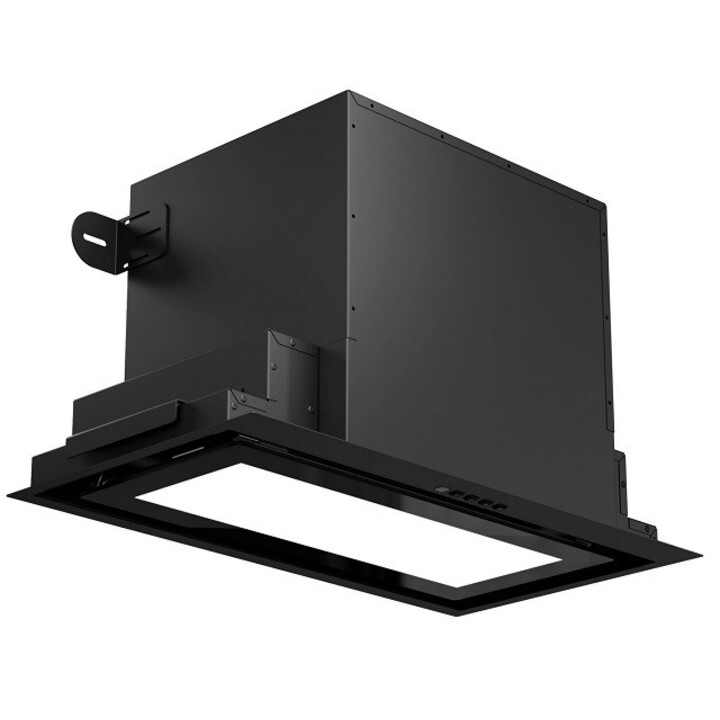 Akpo, WK-12 Evita, Wandmontierte Dunstabzugshaube mit Touch-Bedienung und effizienter integrierter LED-Beleuchtung, Schwarz