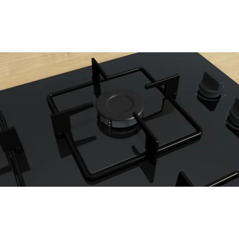 Placa de gas Bosch POH6B6K30 60cm 4 Zonas Negro