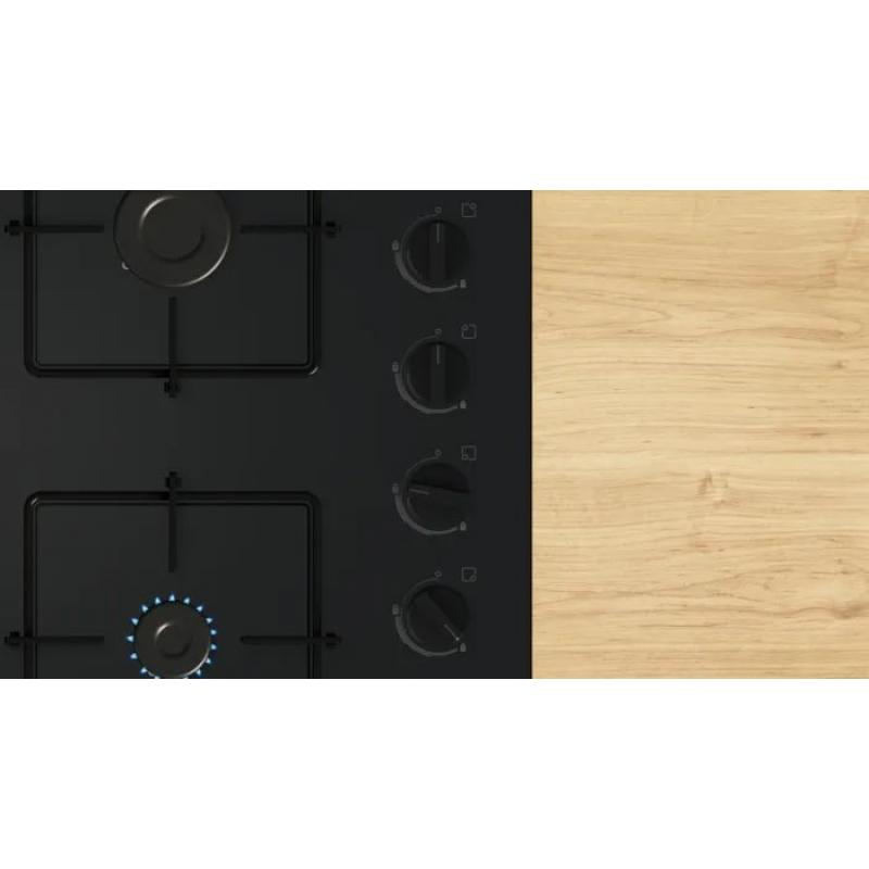 Placa de gas Bosch POH6B6K30 60cm 4 Zonas Negro