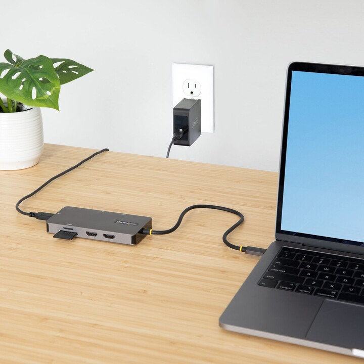 STARTECH 120B-USBC-MULTIPORT USB-C multiport adapter with 2x HDMI 4K 60Hz gray