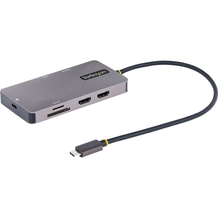 STARTECH 120B-USBC-MULTIPORT Adattatore multiporta USB-C con 2x HDMI 4K 60Hz grigio