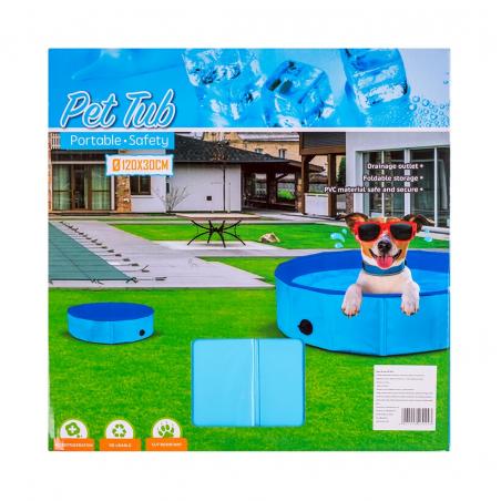 PETITTO Piscina plegable para perros - 120x30cm