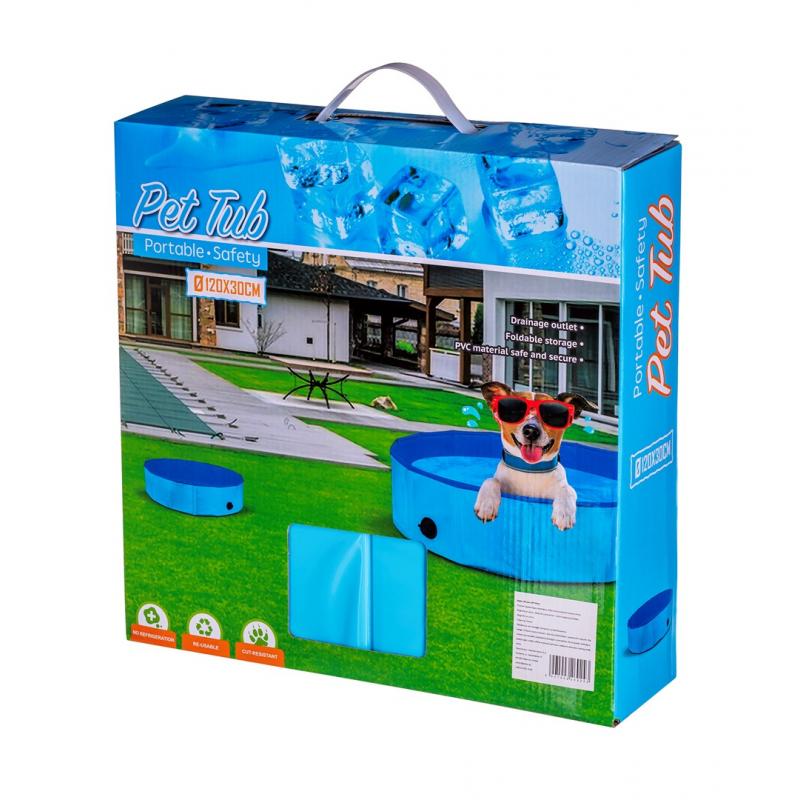 PETITTO Piscina plegable para perros - 120x30cm