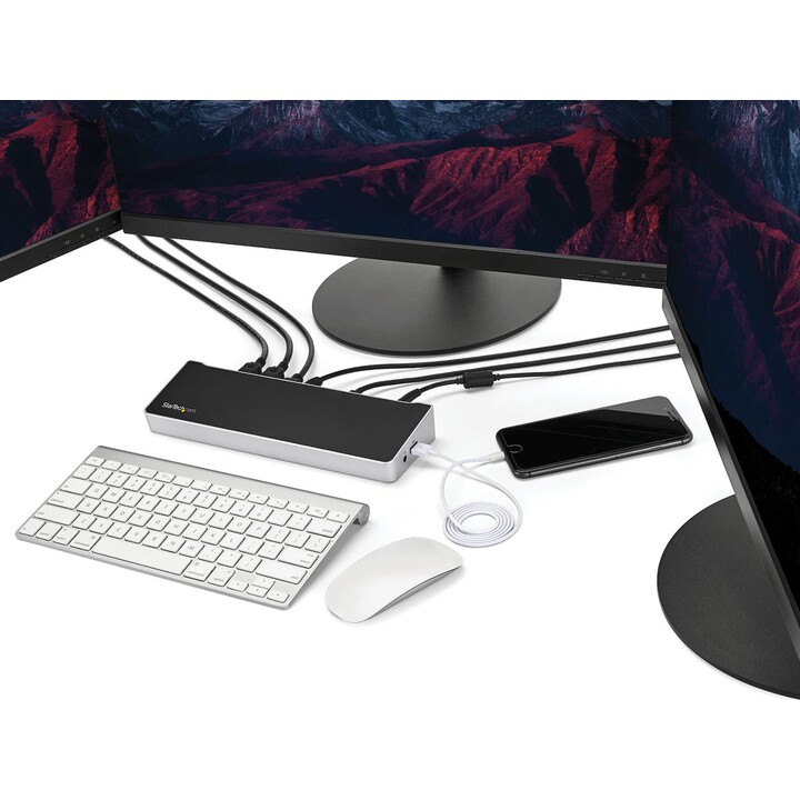 Stazione di docking del monitor Triple 4K Startech con Dual DisplayPort e HDMI