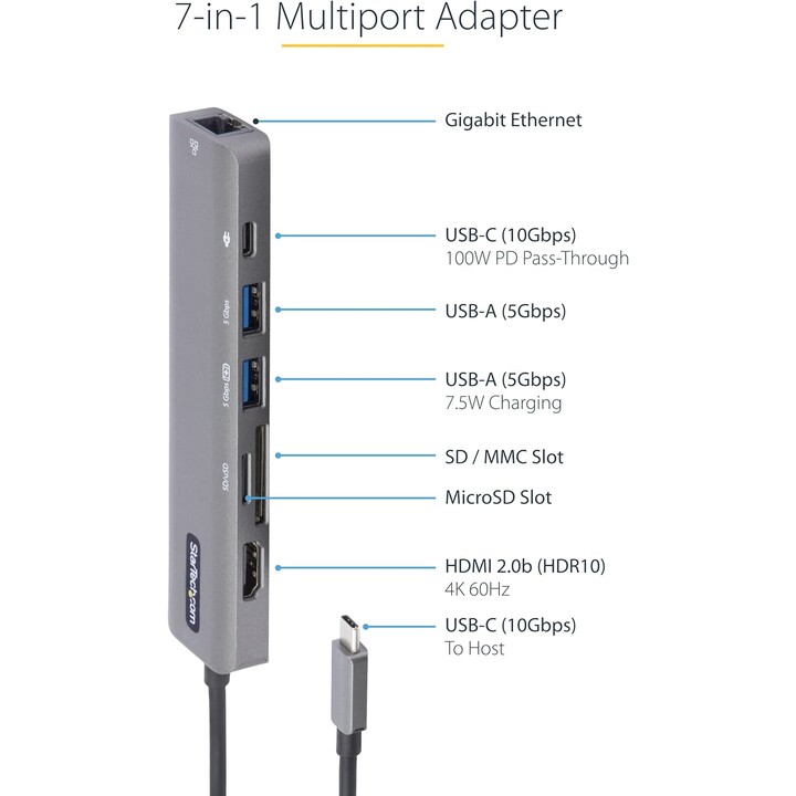 StarTech.com DKT30CHSDPD1 USB-C-Multiport-Adapter schwarz