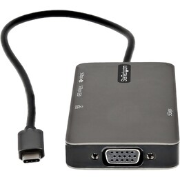 STARTECH DKT30CHVPD2 Adattatore multiporta USB-C a HDMI/VGA 4K 30 Hz nero
