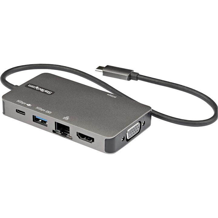 STARTECH DKT30CHVPD2 USB-C-Multiport-Adapter auf HDMI/VGA 4K 30 Hz Schwarz