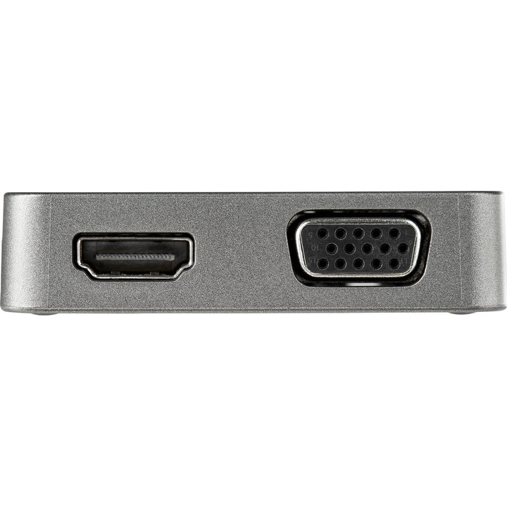 StarTech.com Adaptador Multipuertos USB-C - Docking Station USB Tipo C - HDMI o VGA - con Cable de 29cm - con Puertos USB A y US