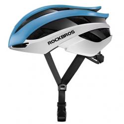 ROCKBROS Casco ciclismo ajustable M 55-58 cm Azul-Blanco