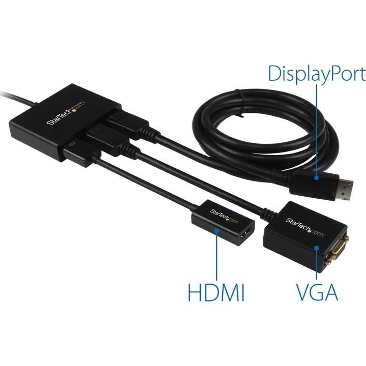 StarTech.com MSTDP123DP divisor DisplayPort de 3 portas preto