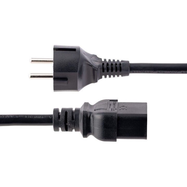 StarTech 2m Computer Power Cable, 16AWG, EU Schuko to C19, 16A 250V