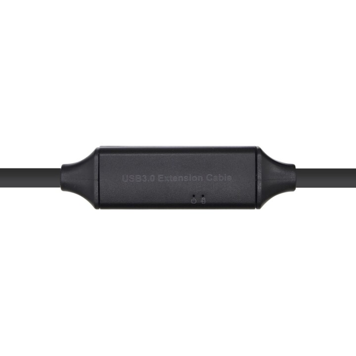 Câble d'extension USB 3.0 Aisens avec amplificateur et alimentation, tapez A / M-A / F, noir, 10m