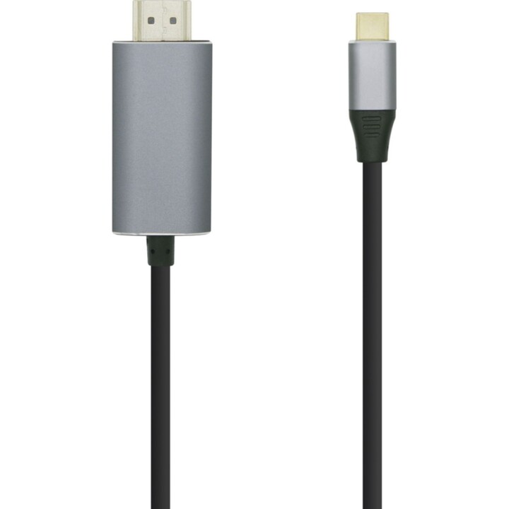 Aisen USB-C à HDMI 4K @ 60Hz Câble convertisseur, USB-C / M-HDMI / M, noir, 0,8 m