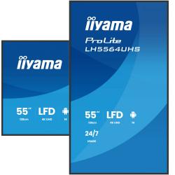 Moniteur Iiyama 55&quot; 3840 x 2160, UHD 500 cd/m², horizontal et vertical, 2 x 10 W, 2 x HDMI, 1 x USB-C, USB 2.0 400 x 400 - 