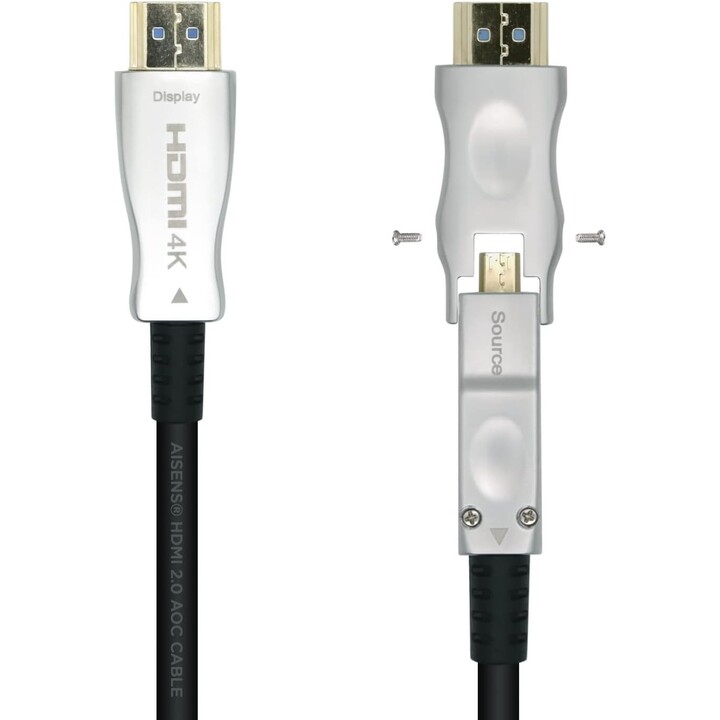 Aisens HDMI V2.0 Cavo AOC (cavo ottico attivo) STACIUM ALTA SPECIFICARE, NERO, 30 METER