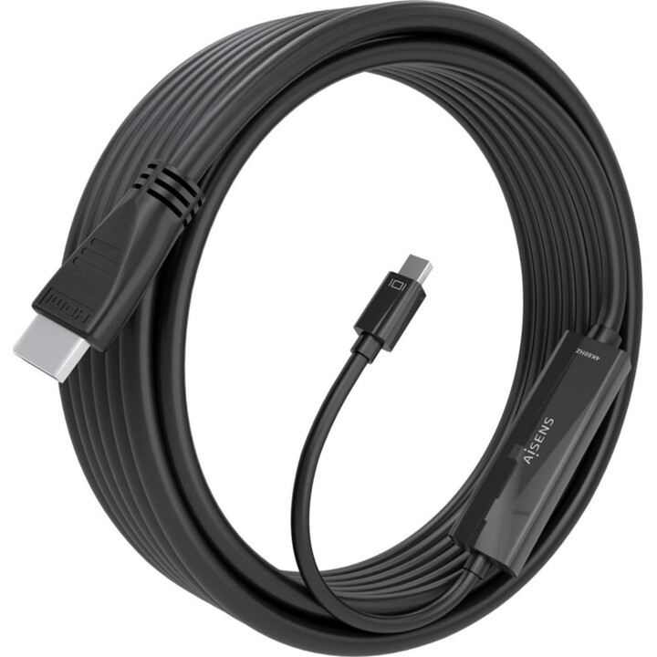 Aisens Mini DP à HDMI Câble de convertisseur 4K @ 60Hz, mini DP / M-HDMI / M, noir, 5,0 m