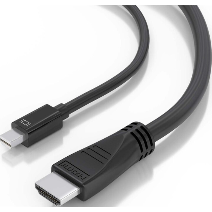 Aisens Mini DP zum HDMI-Konverterkabel 4K@60Hz, Mini DP/M-HDMI/M, Schwarz, 5,0 m