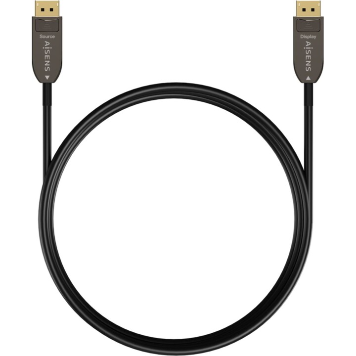 Aisens DisplayPort AOC v1.4 Cavo 8K@60Hz 4K@120Hz 4: 4: 4 32.4Gbps, DP/M-DP/M, nero, 15m
