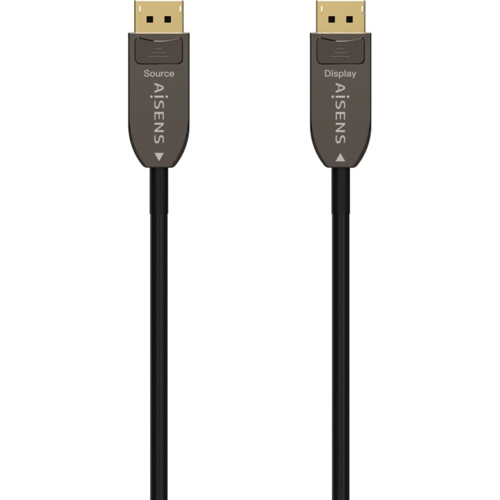 Aisens Displayport AOC V1.4 Cable 8K@60Hz 4K@120Hz 4: 4: 4 32.4Gbps, DP/M-DP/M, negro, 15m