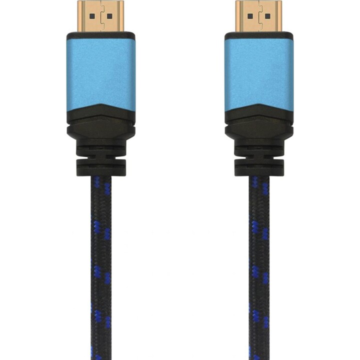 AISENS Premium de alta velocidade HDMI V2.0 Cabo/HEC 4K@60Hz 18Gbps, A/M-A/M, Black/Blue, 10 metros