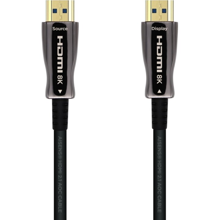 Aisens HDMI Type-A Standard Standard maschio a maschio v2.1 AOC Ultra ad alta velocità Cavo 25m Nero