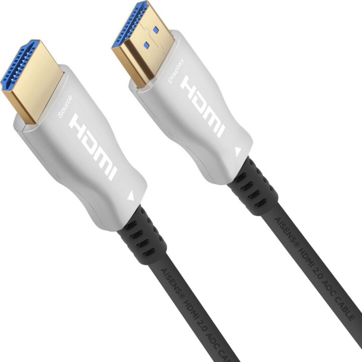 Cable HDMI Aisens Type de mâle standard à mâle V2.0 AOC Premium haute vitesse 20m noir