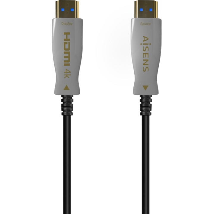 Aisens HDMI V2.0 AOC Premium High Speed ​​Cable/HEC 4K@60Hz 4: 4: 4 18 Gbps, A/M-A/M, nero, 100m