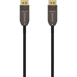 Cable Aisens Displayport AOC V1.4 8K@60Hz 4K@120Hz 4:4:4 32.4Gbps, DP/M-DP/M, Negro, 20M