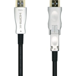 Aisens HDMI V2.0 AOC Detachable Premium High Speed/HEC 4K@60Hz 4:4:4 18Gbps Cable, A/M-D/A/M, Black, 15m