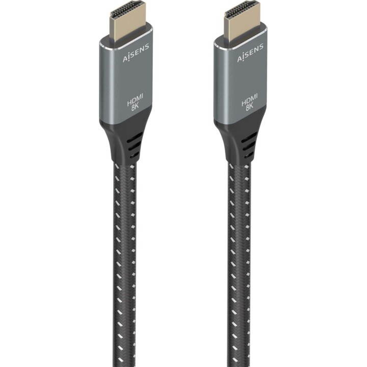AISENS/HEC 8K@60Hz 48Gbps Cabo HDMI V2.1, A/M-A/M, cinza/preto, 5,0m