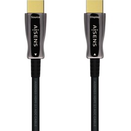 Aisens HDMI Cable V2.1 AOC Ultra High Speed ​​UHS Fiber Optic 8K@60Hz 4K@120Hz 4:4:4 48Gbps, A/M-A/M, Black, 10M