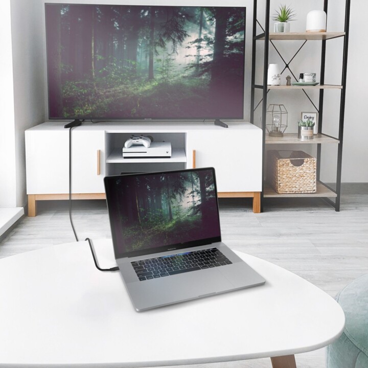 Aisens Aluminum USB-C a HDMI 2.1 8K@60Hz Converter Cavo, USB-C/M-HDMI/M, nero, 2,0m