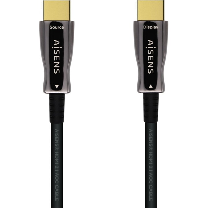 Aisen HDMI V2.1 Ultra High Speed ​​/ HEC Cable AOC Aisens A153-0520, 8K à 60 Hz, 4K à 120 Hz, 4: 4, noir, 40 m