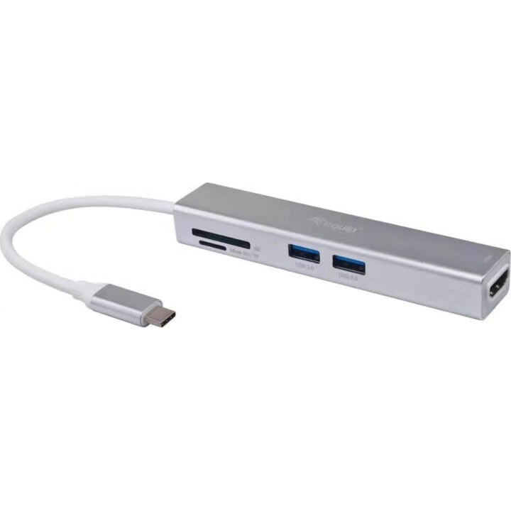 Equip USB-C 5 in 1 Multifunktionaladapter, HDMI, USB 3.2 Gen 1, TF/Micro SD