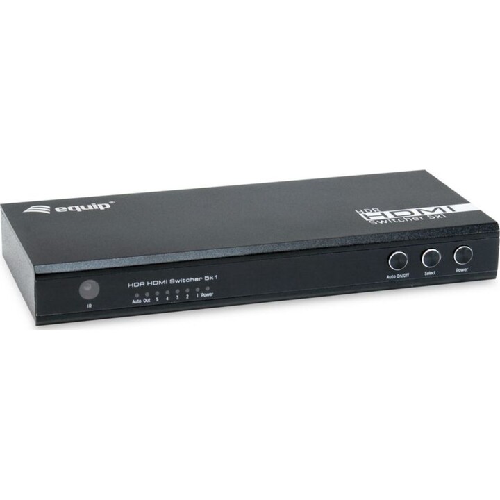 Conmutador de vídeo HDMI 2.0, negro, Equip